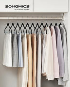 SONGMICS 20-Pack Pants Hangers, Velvet Hangers with Adjustable Clips, - Image 2
