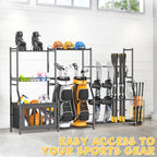 Ultrawall Sports Equipment Organizer, Golf Bag Stand w/Ski & Ball Storage - Image 7