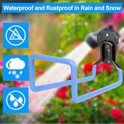 PeoMev Hose Holder Wall Mount Metal Hose Hook Garden Hose Rack - Image 3