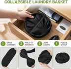 BATTOO Deluxe Strong Mesh Pop up Laundry Hamper Basket with Side Pocket for Laundry Room, Bathroom, Kids Room, College Dorm or Travel 2 Pack Black - Image 6