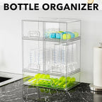 SpaceAid Bottle Storage Organizer Baby - Acrylic Bottles Station Organizer Container, Stackable Clear Drawers for Countertop, Vanity, Bathroom, Cabinet, Pantry Organization, 5 Pack, 2S2M1L, 15.4"H - Image 3