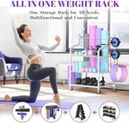 Mythinglogic Home Gym Rack for Dumbbells, Yoga Mats and Workout Equipment - Image 3