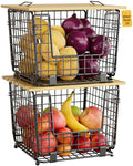 2 Pack Stackable Potato Onion Bins, Pantry Organizers and Storage by GGIU