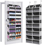 UVIAHOMI Heavy Duty Over The Door Organizer 5 Tiers, Extra Large Behind Door Storage of 10 Front & 10 Mesh Pockets, 80lb Weight Capacity, Hanging Doors Storage for Closet Bedroom Nursery, Dark Gray by UVIAHOMIHOMEORGANIZER