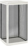 STORAGE MANIAC Mesh Laundry Hamper, 23.7 Gal. Tall Laundry Basket for Airflow, Strong Metal Dirty Clothes Hamper for College Dorm, Bedroom, Bathroom, Clothes Bin, White & Black by STORAGEMANIAC