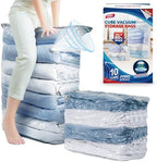 TAILI 10 Pack Cube Vacuum Storage Bags, Jumbo Size(31x40x15 inch), Clear by TAILI