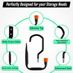 12 Pcs Heavy Duty Garage Bike Storage and Utility Hooks-5.7" & 4.5" - Image 6
