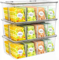 Utopia Home Tea Bag Organizer with Lids, Stackable Tea Box, 3 Pack, Clear by UTOPIAHOME