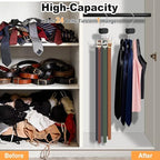 Belt Hanger for Closet Max 24 Belts, 1PCS Belt Organizer for Closet - Image 4