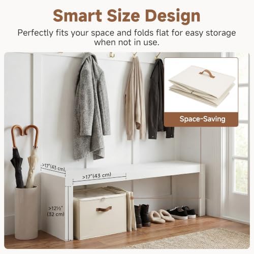 StorageWorks 16-Pair Shoe Organizer for Closet, Adjustable Dividers, Beige - Image 4