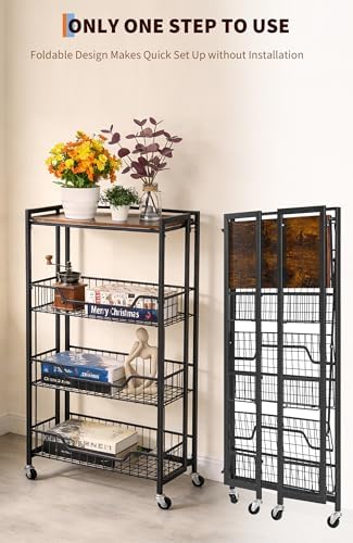 GarveeHome Large 4-Tier Foldable Kitchen Storage Shelf - Image 3