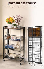 GarveeHome Large 4-Tier Foldable Kitchen Storage Shelf - Image 3