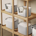 Curver Set of 4 Large 18L Easy Access Jute Decorative Plastic Organization and Storage Baskets - Perfect Bins for Home Office, Closet Shelves, Kitchen Pantry and All Bedroom Essentials, White - Image 6