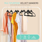 Velvet Stackable Hangers 30 Pack, Clothes Hanger Non Slip Felt with Hook - Image 4