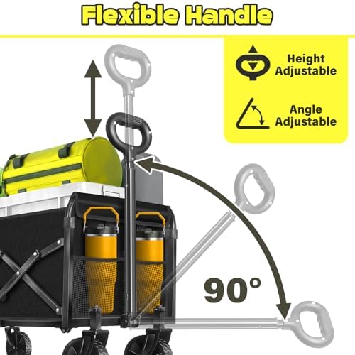 Collapsible Wagons Carts Foldable, 360lbs Folding Wagon Cart with Wheels - Image 6