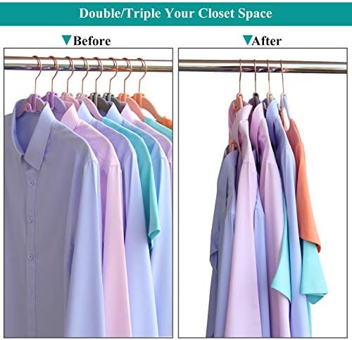 Clothes Hanger Connector Hooks, Outfit Hanger Extender Clips, Hangers Accessory, Not Suitable for Wooden Hangers, Heavy Duty Space Saving for Closet 60 Pcs (Grey) - Image 3
