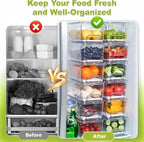 Pull Out Fridge Organizer Drawer, 2-Pack Refrigerator Drawer Organizer - Image 3