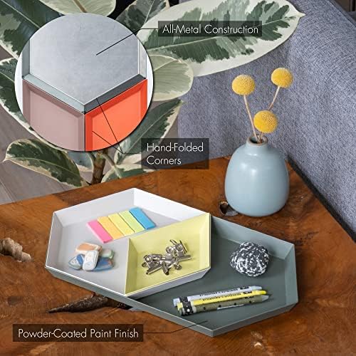 LINE+ARC ModTrays (Joshua Tree) Metal Stacking Decorative Trays for Coffee Table, Nesting, Geometric, Modern, catchall for Vanity, Jewelry, Ottoman, Housewarming - Image 2