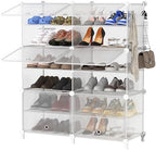 AWTATOS 6 Tiers Shoe Rack Organizer, 24 Pair Shoe Storage Cabinet, Clear by AWTATOS