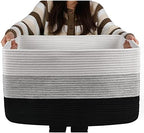 OIAHOMY Blanket Basket Laundry Basket Dog Toy Basket 75L Gradient Black by MasterofSpaceOptimization