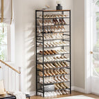 12 Tier Metal Shoe Rack with Wood Top, 40-48 Pairs - Image 6