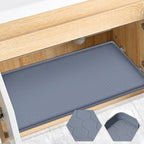 Silicone Under Sink Mat, 34"x22", Waterproof Cabinet Liner, Grey by FORWOS