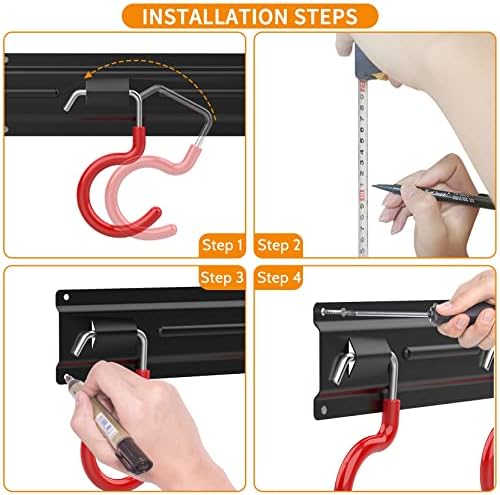 WALMANN All Metal 64 inch Wall Mount Garden Tool Organizer for Garage - Image 5