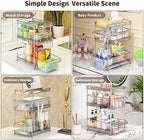 WAKISA 2Pcs Pull Out Organizer and Storage with Cups and Removable Dividers - Image 6