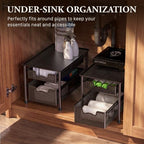 Simple Houseware Stackable 2 Tier Sliding Basket Organizer Drawer, Bronze - Image 6