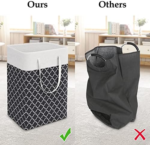 StorageRight Laundry Basket Hamper, 75L Clothes Storage, Clover Black - Image 5