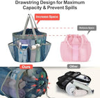 Mesh Shower Caddy Portable with Drawstring - 2-Handle Shower Bag for Dorm - Image 3