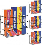 Evelots Kitchen Wrap & Food Bag Organizer Wall/Cabinet Mount, 4-Pack, Black by Evelots