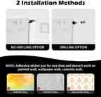 YOHOM Adhesive File Holder Plastic Document Folder Door No Drilling Mount Mail Magazine Organizer A4 Filing Envelopes Folder, Office Wall Mount Single Pocket (WHITE, 2 PCS) - Image 7