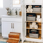 OrganiHaus 16x12.5in Storage Baskets, 3 Pack - Fabric Bins for Shelves - Image 6