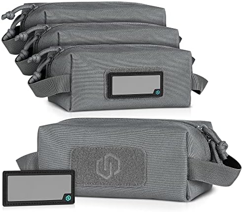 Savior Equipment Loose Sacs 4-Pack Tactical Ammo Pouch Firearm Ammunition Carrier Bag, ID Patches Included, Rifle Carbine Pistol Revolver Ammos Case Shooting Range Gear by SaviorEquipment