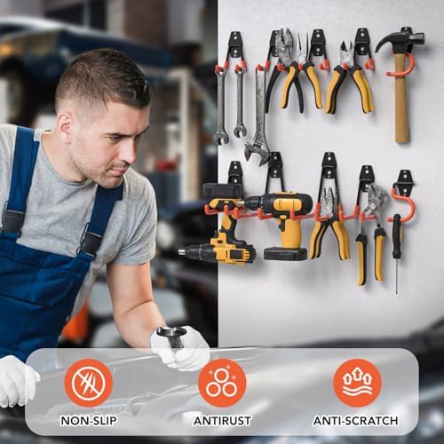Garage Hooks, Anti-Slip Heavy Duty Wall Mount Hooks, 32-Pack - Image 5