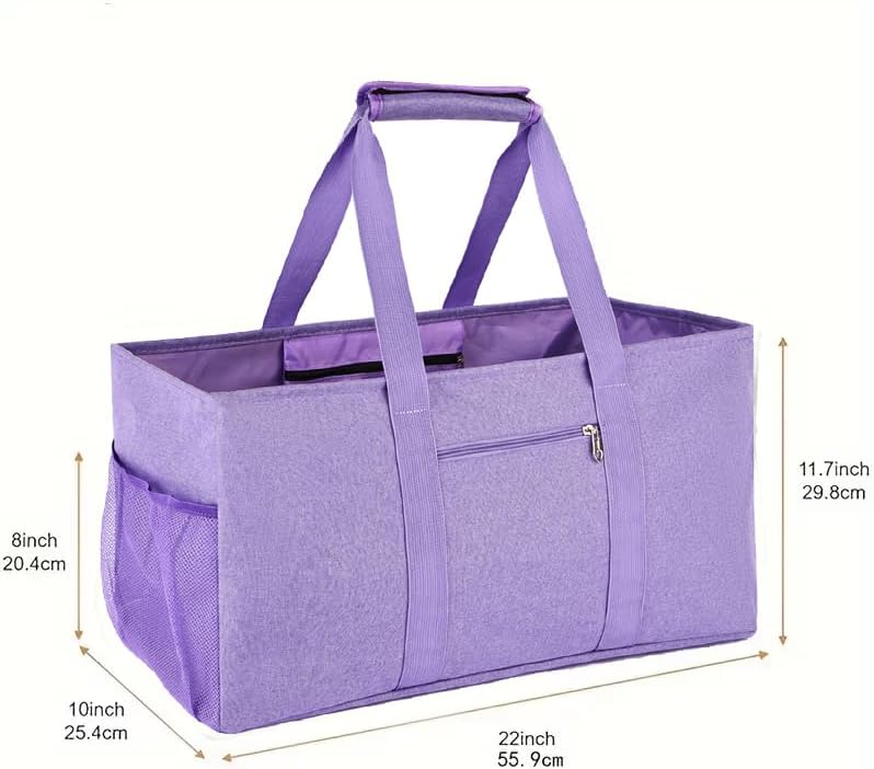 Extra Large Utility Tote Bag - Reusable Grocery Bags Foldable Heavy Duty - Image 2