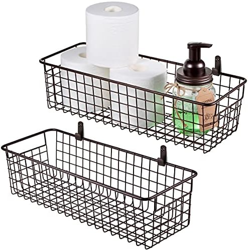 SheeChung Wire Storage Baskets, Metal Toilet Paper Basket Holder, Bronze by SheeChung