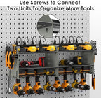 CCCEI Wall Mount Modular Tool Charging Organizer, Grey, 1 Pack, 3 Tier. - Image 5
