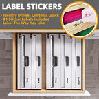 SpaceAid WrapNeat 3 in 1 Wrap Organizer with Cutter and Labels, Plastic Wrap, Aluminum Foil and Wax Bamboo Dispenser for Kitchen Storage Organization Holder for 12" Roll (White) - Image 4