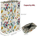 efluky Slim Laundry Basket, Narrow Laundry Hamper with Handles, Collapsible Dirty Clothes Hamper, Tall Laundry Bin for Laundry Room, Dorm and Bedroom, 48L (12.7 Gallon) Floral - Image 2