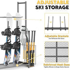 Ultrawall Sports Equipment Organizer, Golf Bag Stand w/Ski & Ball Storage - Image 6
