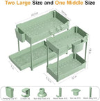 Sevenblue 3-Pack 2-Tier Under Sink Organizers with Sliding Drawers - Image 4