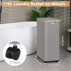 IEGrow Laundry Basket with Wheels 110L Clothes Hamper for Laundry,Pink - Image 5
