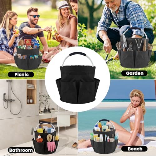 Cleaning Caddy with Handle, 17L Cleaning Supplies Organizer (Black) - Image 7