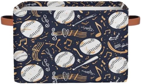 Musical Notes Storage Basket Toy Storage Bins Collapsible Cube Organizer by hongjinglin