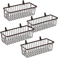 SheeChung Metal Wire Basket with Handle, Wall Hanging Basket, Small 4 Pack by SheeChung