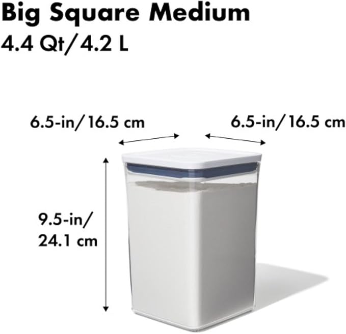 OXO Good Grips POP Container - 4.4 Qt/4.2 L,Airtight Food Storage Containers,(Pack of 4) - Image 2