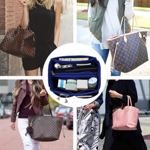 OMYSTYLE Purse Organizer Insert, Felt Tote Bag Organizer Insert with 5 Sizes, Handbag Dividers for Inside Purse, Compatible with Longchamp, Neverful, Speedy and More - Image 5