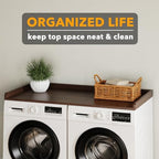 SpaceAid Washer Dryer Countertop, Laundry Wood Shelf Topper with Edge, 54" Width x 27.5" Depth Cover Guard Organizer for Washer and Dryer Laundry Hamper Counter Storage Organization (Brown Wood) - Image 5
